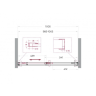 Душевая дверь BELBAGNO SOFT_CLOSE-1-BF-1-100-C-GM
