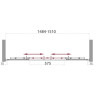 Шторка для ванны BELBAGNO UNO-VF-2-150/145-C-Cr
