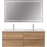 Зеркало BELBAGNO SPC-KRAFT-1400-800-LED-TCH-WARM в алюминиевой раме со встроенным светильником, сенсорным выключателем и подогревом, 1400x32x800